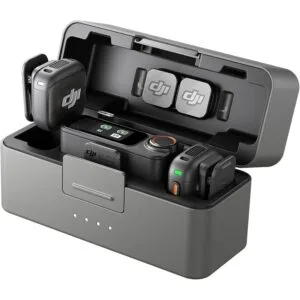 DJI Mic 3 (2 TX + 1 RX + Charging Case), Wireless Microphone for iPhone/Camera/Android, Adaptive Gain Control Balanced Volume, Dual Band Anti-Interference, 28h Use