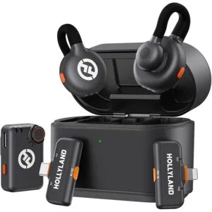 Hollyland Lark M2S Ultimate Combo (Camera RX+USB-C RX+Lightning RX) Wireless Lavalier Microphone for iPhone/Camera/Android/PC, Compact Mic, Titanium Clip, Noise Cancelling, Content Creation