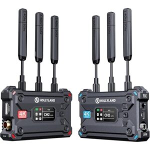 Hollyland Pyro S Wireless Video Transmitter and Receiver HDMI SDI 4K30/1080p60 1300ft Los Range 50ms Latency Up to 4 Receiver, Auto Dual-Band Hopping (ADH), Smart Channel Scan, Live Stream (1TX+1RX)