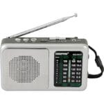 Geepas Rechargeable Radio with Bluetooth- GR13017| BT/FM/AM/SW/TF and 3 Band Radio| DC 3V| Perfect for Home, Office, Club, Etc. Retro Design and Premium-Quality