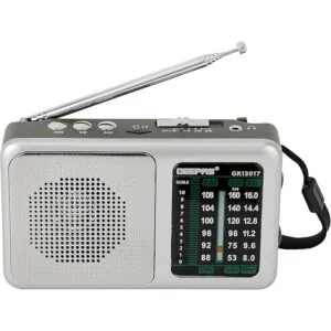 Geepas Rechargeable Radio with Bluetooth- GR13017| BT/FM/AM/SW/TF and 3 Band Radio| DC 3V| Perfect for Home, Office, Club, Etc. Retro Design and Premium-Quality
