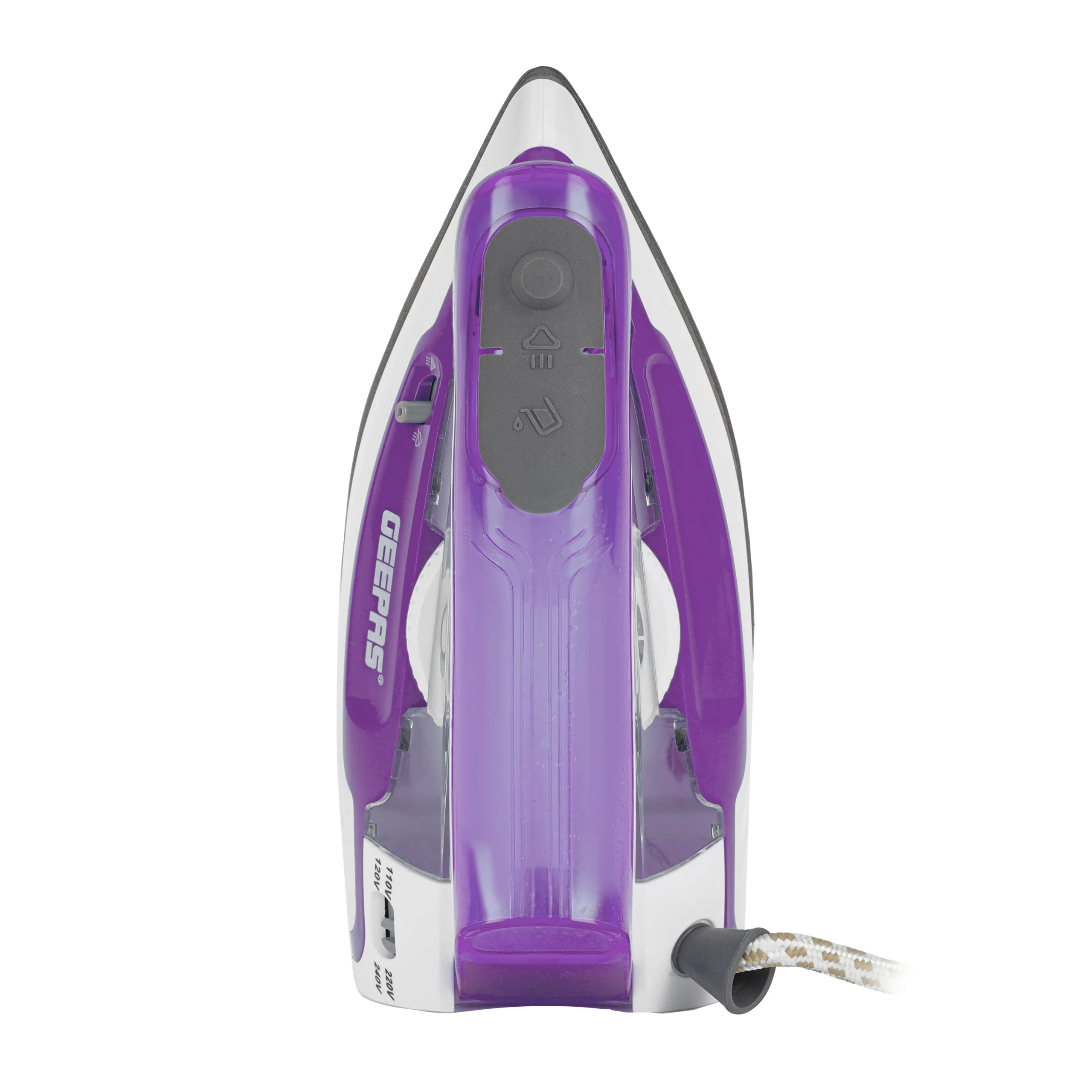 Geepas GSI7805 Travel Steam Iron 1100W – Portable Foldable Handle Iron with Teflon Non-Stick Soleplate, Variable Steam Control, Burst Steam Function & Fast Heating - Image 3
