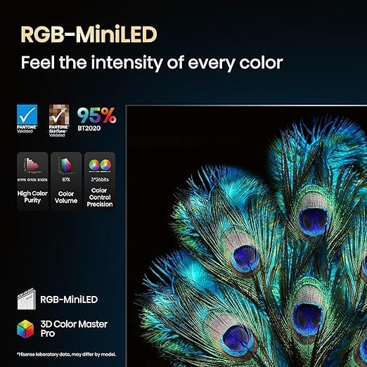 Hisense 100-Inch Premium UX Series RGB-MiniLED 4K UHD HDR Google Smart TV(100UX, 2025) - RGB MiniLED, Up to 8000 nits, 3D Color Master Pro, Native 165Hz Panel, 6.2.2 CineStage X - Image 13