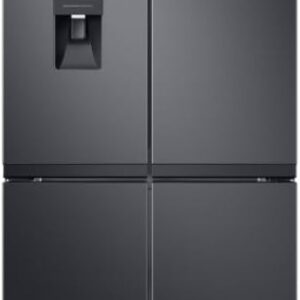 Samsung Series 8 SpaceMax, 488L, Multi Door Fridge Freezer, With Twin Cooling Plus System & Total No Frost Feature, Colour: Gentle Black Matt, Model: RF48A401EB4/EU [Energy Class E]