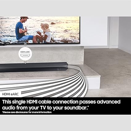 Samsung Q-Series Soundbar HW-Q600F 3.1.2ch with Wireless Subwoofer, Dolby Atmos/DTS Virtual:X, Q-Symphony, SpaceFit Sound Pro, Adaptive Sound, Game Mode Pro, Bluetooth, (2025 Model) - Image 3