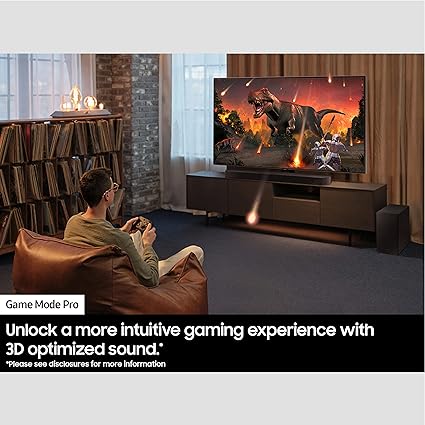 Samsung Q-Series Soundbar HW-Q600F 3.1.2ch with Wireless Subwoofer, Dolby Atmos/DTS Virtual:X, Q-Symphony, SpaceFit Sound Pro, Adaptive Sound, Game Mode Pro, Bluetooth, (2025 Model) - Image 4