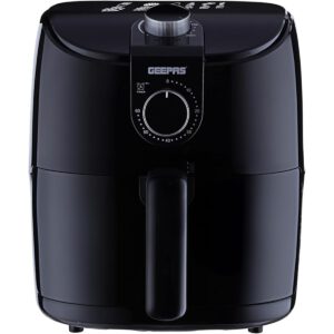 Geepas 4 Litre Air Fryer 1500W with Vortex Rapid Air Technology | Adjustable Temperature Control | 60-Minute Timer | Auto Shut-Off & Overheat Protection | Less Oil Cooking (GAF37550)