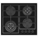 IQRA IQ-KH4027G 60cm Built-In 4 Burner Gas Hob Cooktop with Auto Ignition & Cast Iron Pan Supports