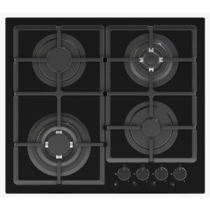IQRA IQ-KH4027G 60cm Built-In 4 Burner Gas Hob Cooktop with Auto Ignition & Cast Iron Pan Supports
