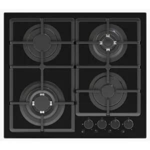 IQRA IQ-KH4027G 60cm Built-In 4 Burner Gas Hob Cooktop with Auto Ignition & Cast Iron Pan Supports