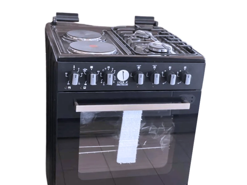 IQRA IQ-FC6031-SS 60 x 60cm Freestanding Cooker with 3 Gas Burners, 1 Hot Plate, 6-Function Electric Oven & Rotisserie - Image 2