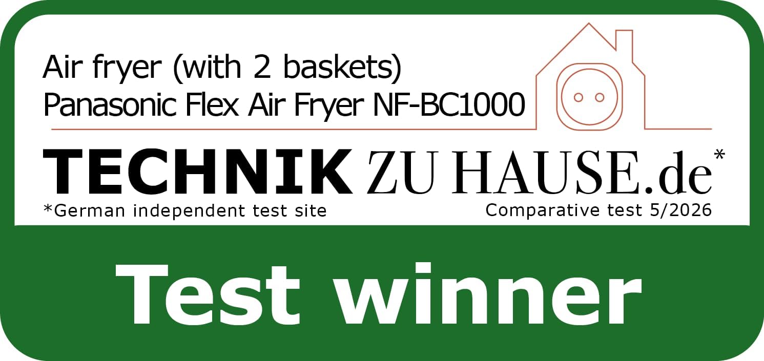Panasonic NF-BC1000 Flex Air Fryer with Viewing Window, XL Flexible Basket, Basket Divider, 10L, 30°-230°C, Gentle Steam, 8 Presets, Easy Clean, Black - Image 20