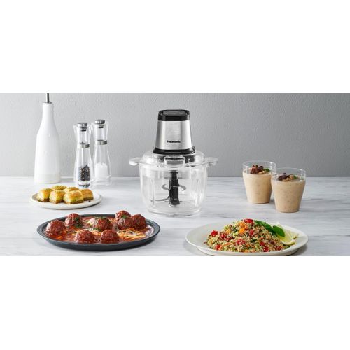 Panasonic 500W Multi-Chopper with 2.0L Glass Bowl (MK-CG401STZ) – Silver & Black - Image 3