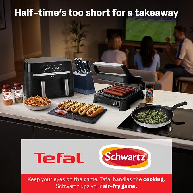 Tefal Easy Fry Max Digital Air Fryer, 5L, 10in1, Uses No Oil, Air Fry, Extra Crisp, Roast, Bake, Reheat, Dehydrate, 6 Portions, Non-Stick, Dishwasher Safe Baskets, Black EY245840 - Image 2