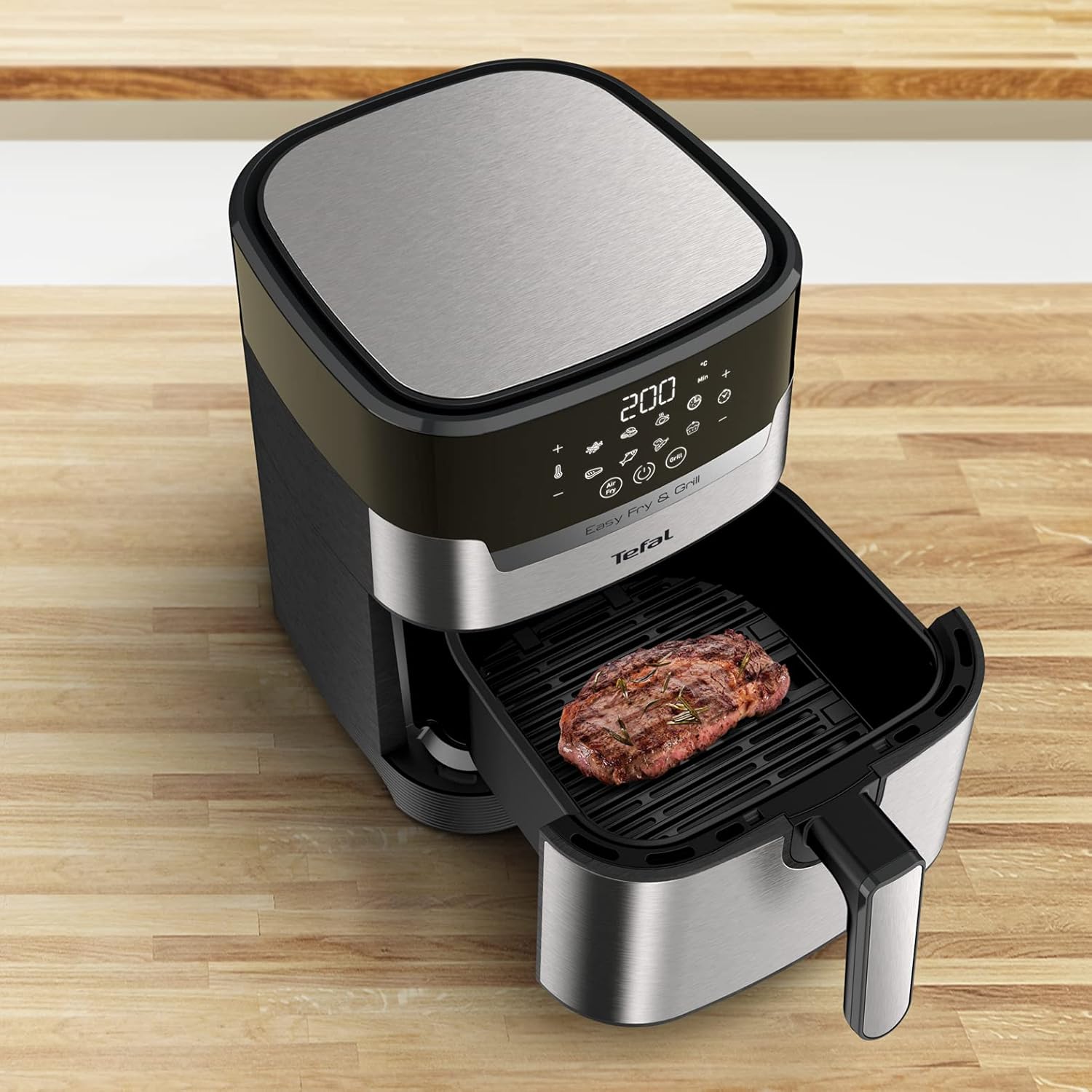 TEFAL Air Fryer | Easy Fry & Grill Digital 2-in-1 |4.2 L Capacity | 1550 W | Healthy Cooking | Air Fry + Grill | 8 Automatic Programs |Adjustable Temperature | Timer | | EY505D27 - Image 9