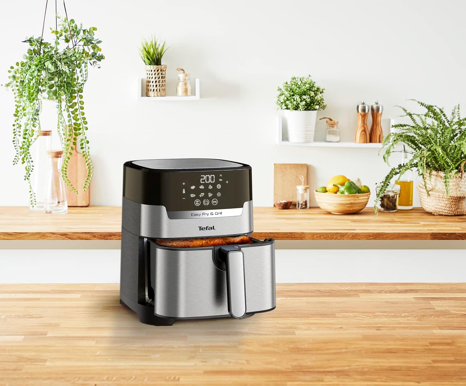 TEFAL Air Fryer | Easy Fry & Grill Digital 2-in-1 |4.2 L Capacity | 1550 W | Healthy Cooking | Air Fry + Grill | 8 Automatic Programs |Adjustable Temperature | Timer | | EY505D27 - Image 11
