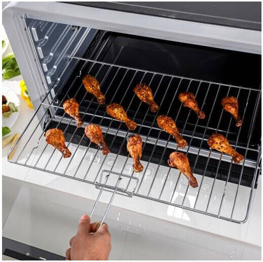 Geepas GO4406 Electric Oven, 100L Capacity, 2800W Power, Rotisserie & Conventional Function, 60min Timer with Bell, Adjustable Temperature Control Knob, Stainless Steel | GO4406 - Image 6