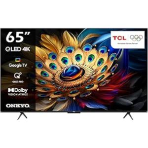 TCL 65C655 65-Inch QLED 4K Google Smart TV – Dolby Vision, Dolby Atmos, HDR PRO+, Game Master & Google TV