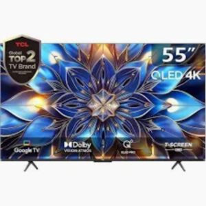TCL 55C655 55-Inch QLED 4K Google Smart TV – Dolby Vision, Dolby Atmos, HDR PRO+, Game Master & Google TV
