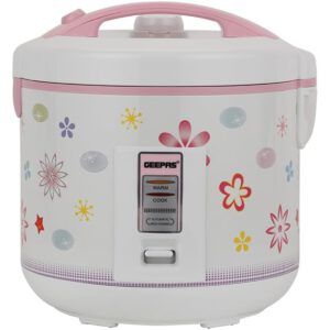 Geepas GRC35023 3.2L Rice Cooker – Automatic Cook, Steam & Keep Warm | Non-Stick Pot | Steamer Basket | White