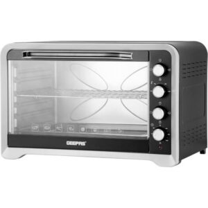 Geepas GO4406 Electric Oven, 100L Capacity, 2800W Power, Rotisserie & Conventional Function, 60min Timer with Bell, Adjustable Temperature Control Knob, Stainless Steel | GO4406